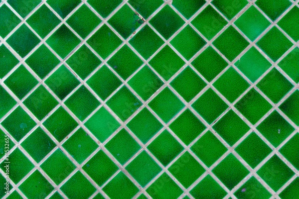 Fototapeta Abstract green fractal background with various color lines and strips