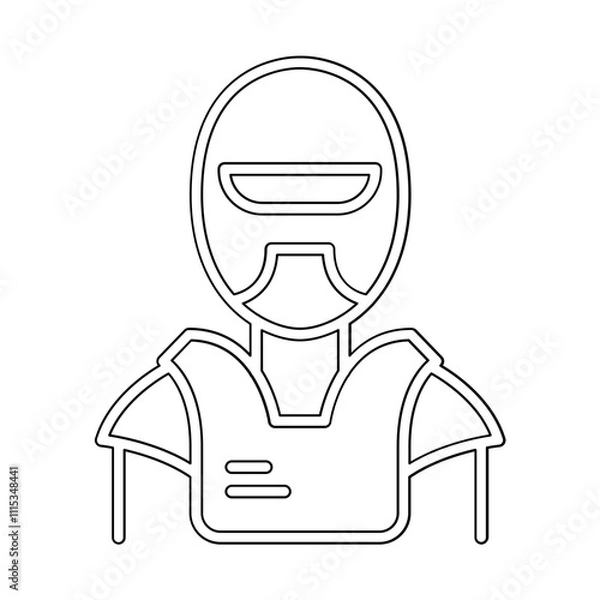 Fototapeta Robot icon in line style