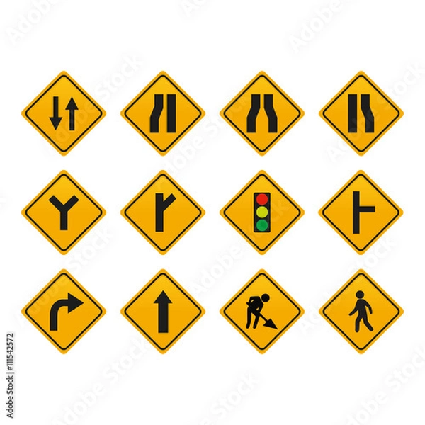 Fototapeta Set of traffic signals