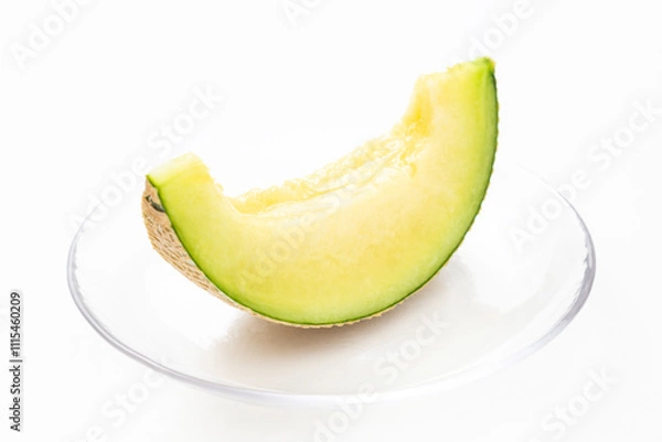 Fototapeta テーブルにみずみずしいメロン