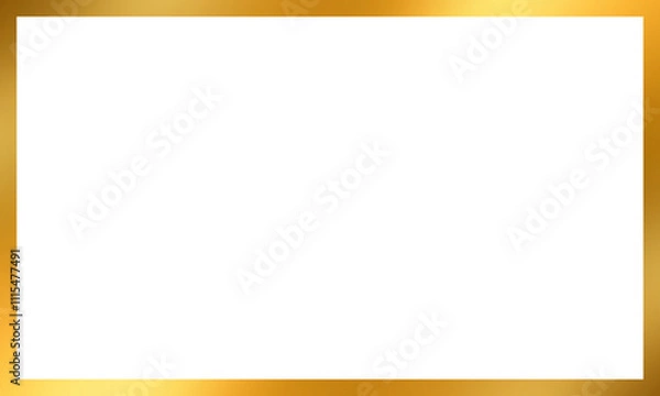 Obraz Gold rectangle frame. Luxury gold line. Sparkle gold border frame	
