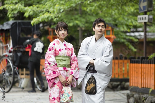 Obraz 着物姿のカップル