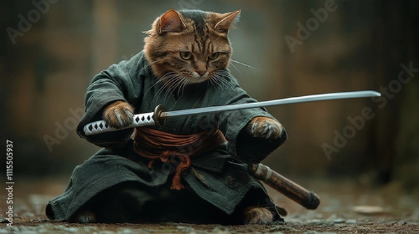 Fototapeta 侍猫