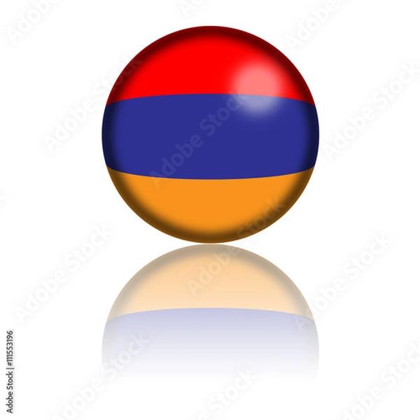 Obraz Armenia Flag Sphere 3D Rendering