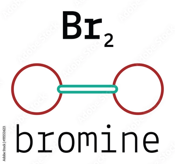 Fototapeta Br2 bromine molecule