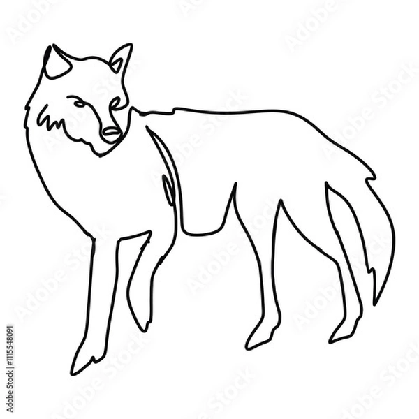 Obraz Christmas Winter Animals Line Art Vector Graphic Design Decoration