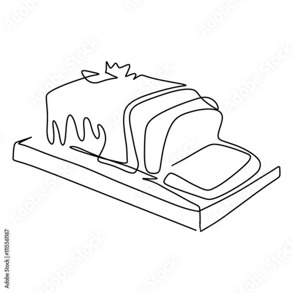 Obraz Winter Food Christmas Graphic Design Decoration  Line Art Vector