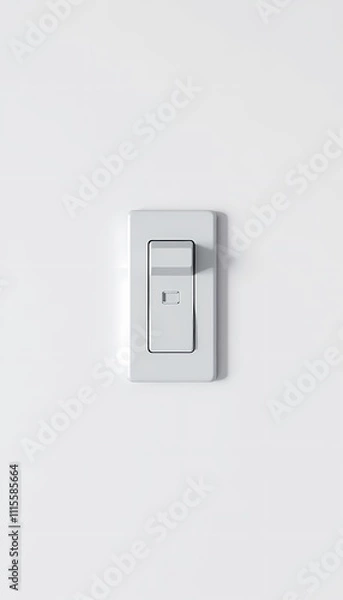 Fototapeta Close-up of Light Switch on White Wall