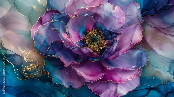 Fototapeta abstract background with flowers