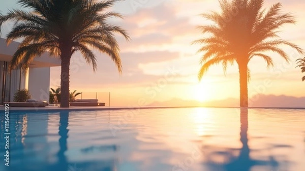 Fototapeta The Serene Tropical Pool