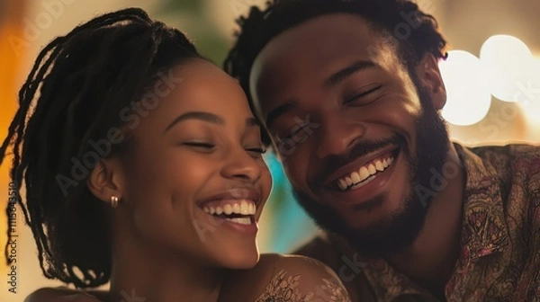 Obraz The Joyful Couple Smiling