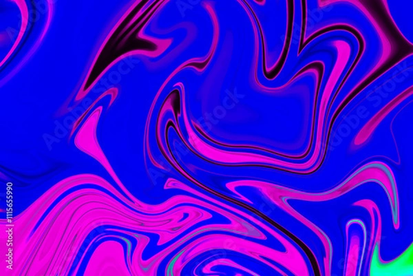 Fototapeta Abstract background of blue and purple color from twirling waves. Background for design. Marble ink colorful. Can be used for background or wallpaper. Good for design or logo background or backdrop.