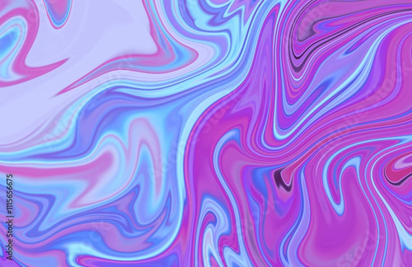 Fototapeta Abstract background of purple magenta color from twirling waves. Background for design. Marble ink colorful. Can be used for background or wallpaper. Good for design or logo background or backdrop.