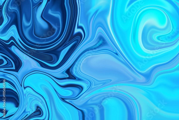 Fototapeta Abstract background of navy and blue color from twirling waves. Background for design. Marble ink colorful. Can be used for background or wallpaper. Good for design or logo background or backdrop.