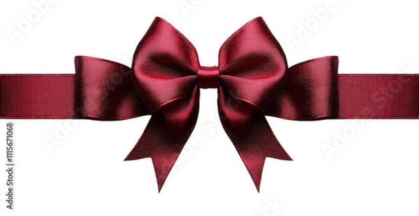 Fototapeta red bow isolated on white background	