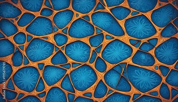 Fototapeta Clear Plain Shiny Warm Soft Vintage Bokeh Cloudy Wave Like Geometric Blue Background or Texture