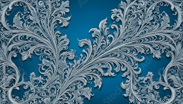 Fototapeta Clear Plain Shiny Warm Soft Vintage Bokeh Cloudy Wave Like Geometric Blue Background or Texture