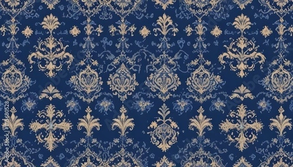 Fototapeta Clear Plain Shiny Warm Soft Vintage Bokeh Cloudy Wave Like Geometric Blue Background or Texture