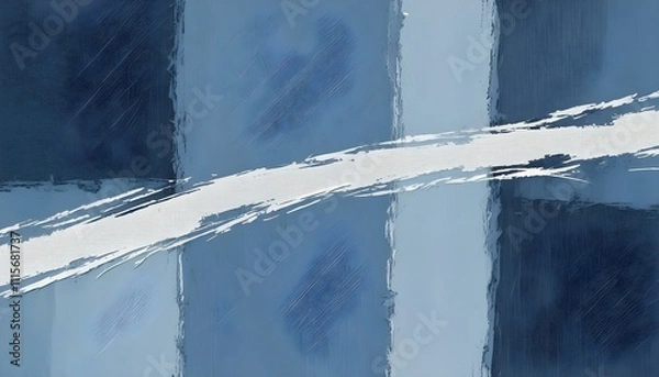 Fototapeta Clear Plain Shiny Warm Soft Vintage Bokeh Cloudy Wave Like Geometric Blue Background or Texture