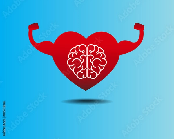 Obraz brain and heart, concept getting healthy