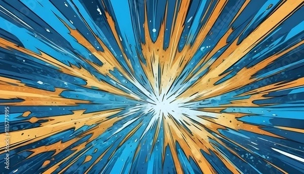Fototapeta Clear Plain Shiny Warm Soft Vintage Bokeh Cloudy Wave Like Geometric Blue Background or Texture
