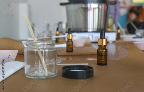 Fototapeta Set for crafting candle