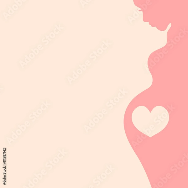 Obraz szablon tła, gratulacje, dziewczyna w ciąży