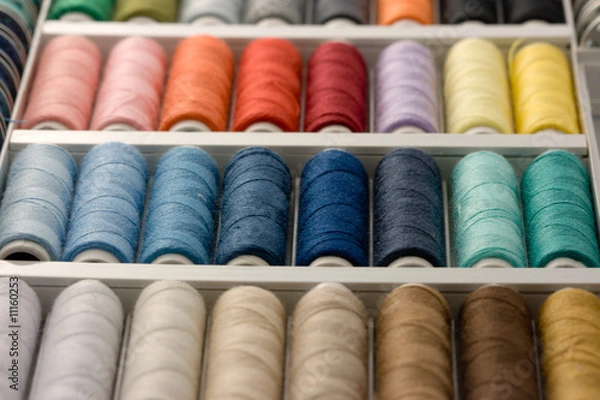 Obraz Colorful spools of thread