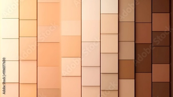 Fototapeta Abstract background of beige and brown squares.