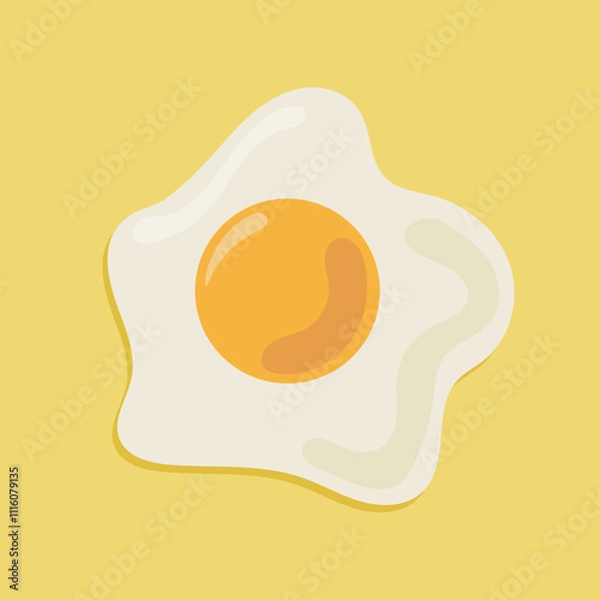Fototapeta fried egg vector illustration