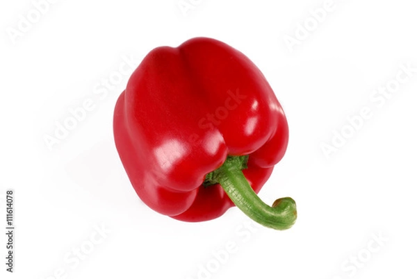 Obraz red pepper paprika isolated on white
