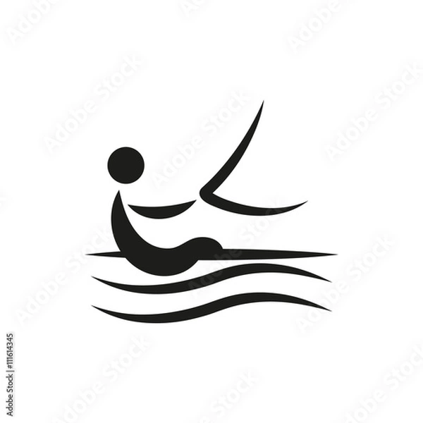 Fototapeta Regatta. Icon monochrome on white background