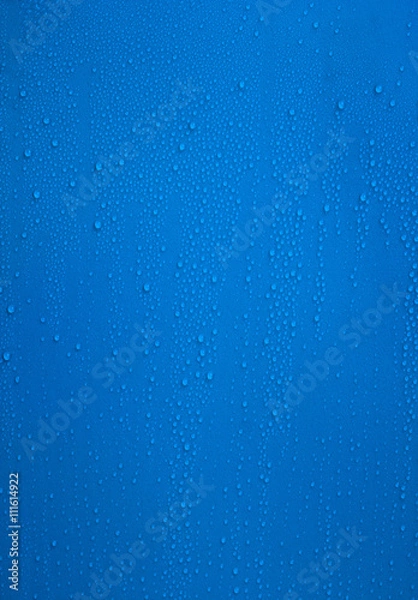 Obraz blue surface with water drops