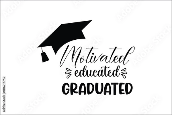 Obraz motivated educated graduated vector