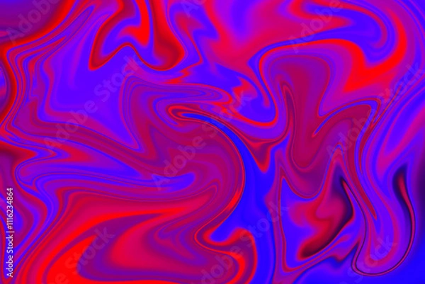 Fototapeta Abstract background of purple and red color from twirling waves. Background for design. Marble ink colorful. Can be used for background or wallpaper. Good for design or logo background or backdrop