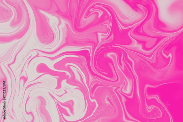 Fototapeta Abstract background of pink and white color from twirling waves. Background for design. Marble ink colorful. Can be used for background or wallpaper. Good for design or logo background or backdrop.