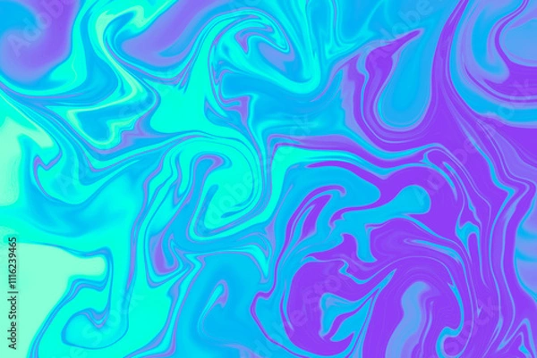 Fototapeta Abstract background of blue and purple color from twirling waves. Background for design. Marble ink colorful. Can be used for background or wallpaper. Good for design or logo background or backdrop.