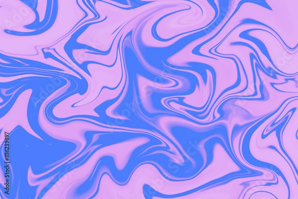 Fototapeta Abstract background of blue and magenta color from twirling waves. Background for design. Marble ink colorful. Can be used for background or wallpaper. Good for design or logo background or backdrop.