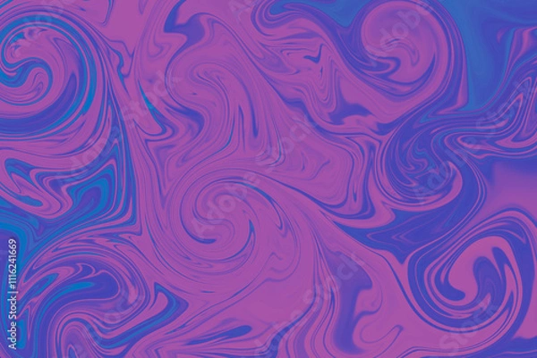 Fototapeta Abstract background of purple and navy color from twirling waves. Background for design. Marble ink colorful. Can be used for background or wallpaper. Good for design or logo background or backdrop.