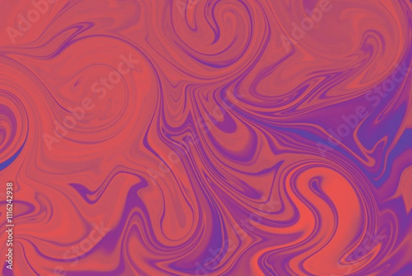 Fototapeta Abstract background of pink and purple color from twirling waves. Background for design. Marble ink colorful. Can be used for background or wallpaper. Good for design or logo background or backdrop.