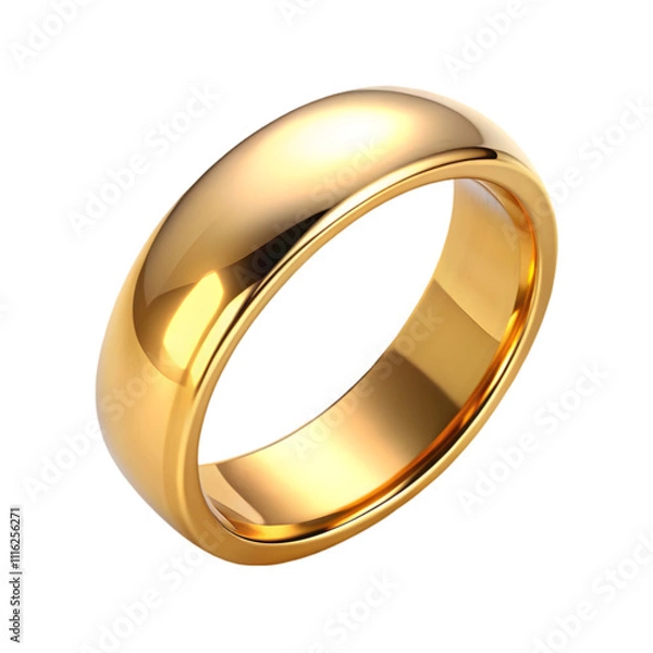Obraz a gold ring isolated on transparent background