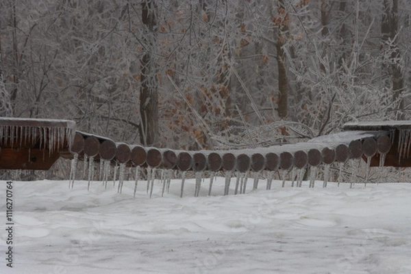 Obraz Ice on the Play Structure