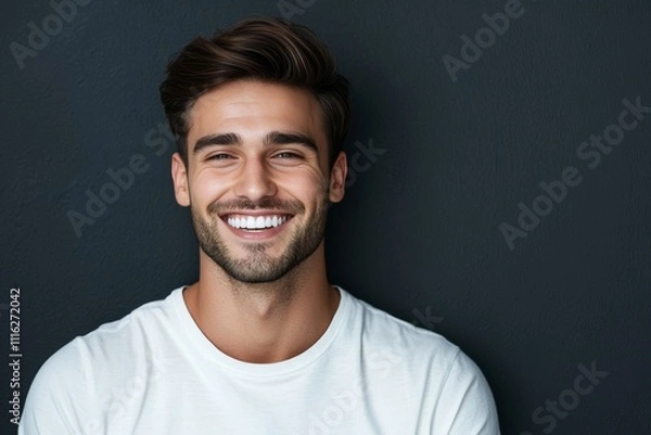 Obraz Achieve a radiant and healthy smile with effective teeth whitening for men s oral care
