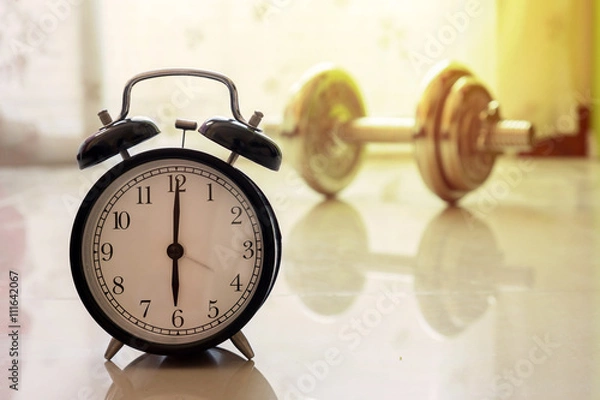 Obraz Best time to workout concept