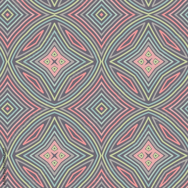 Fototapeta Seamless Floral Ethnic Pattern