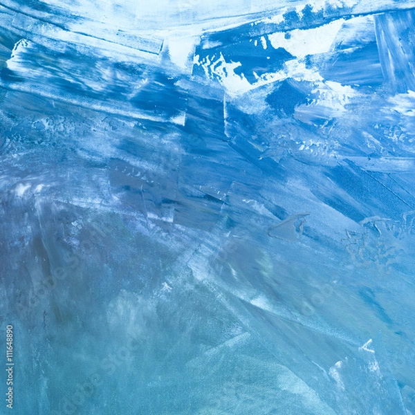 Obraz Textured blue painted background