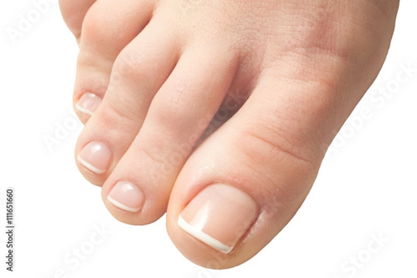 Obraz pedicure  macro closeup
