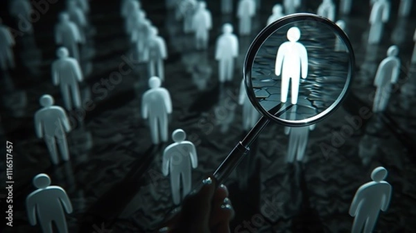 Obraz HR Human Resource Search Concept: Entrepreneurs or Business Leaders Reviewing Candidate Profiles, Representing Talent Acquisition, Recruitment Strategies, and Building Strong Teams for Organizational 