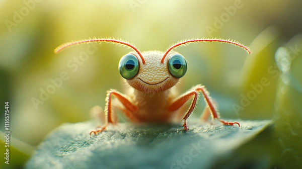 Obraz grasshopper on a leaf