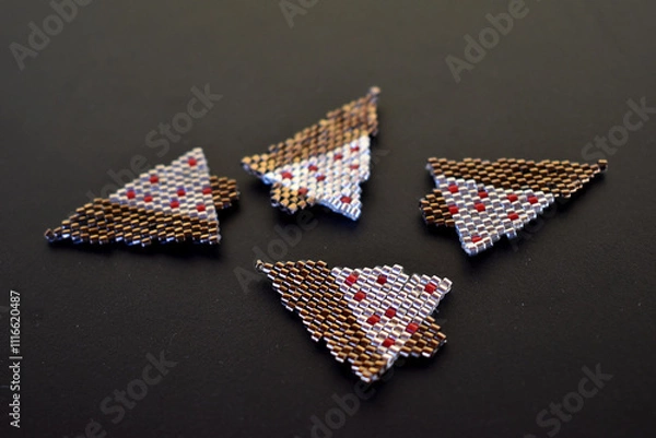 Fototapeta Beads jewelry designs.Handmade jewellery.